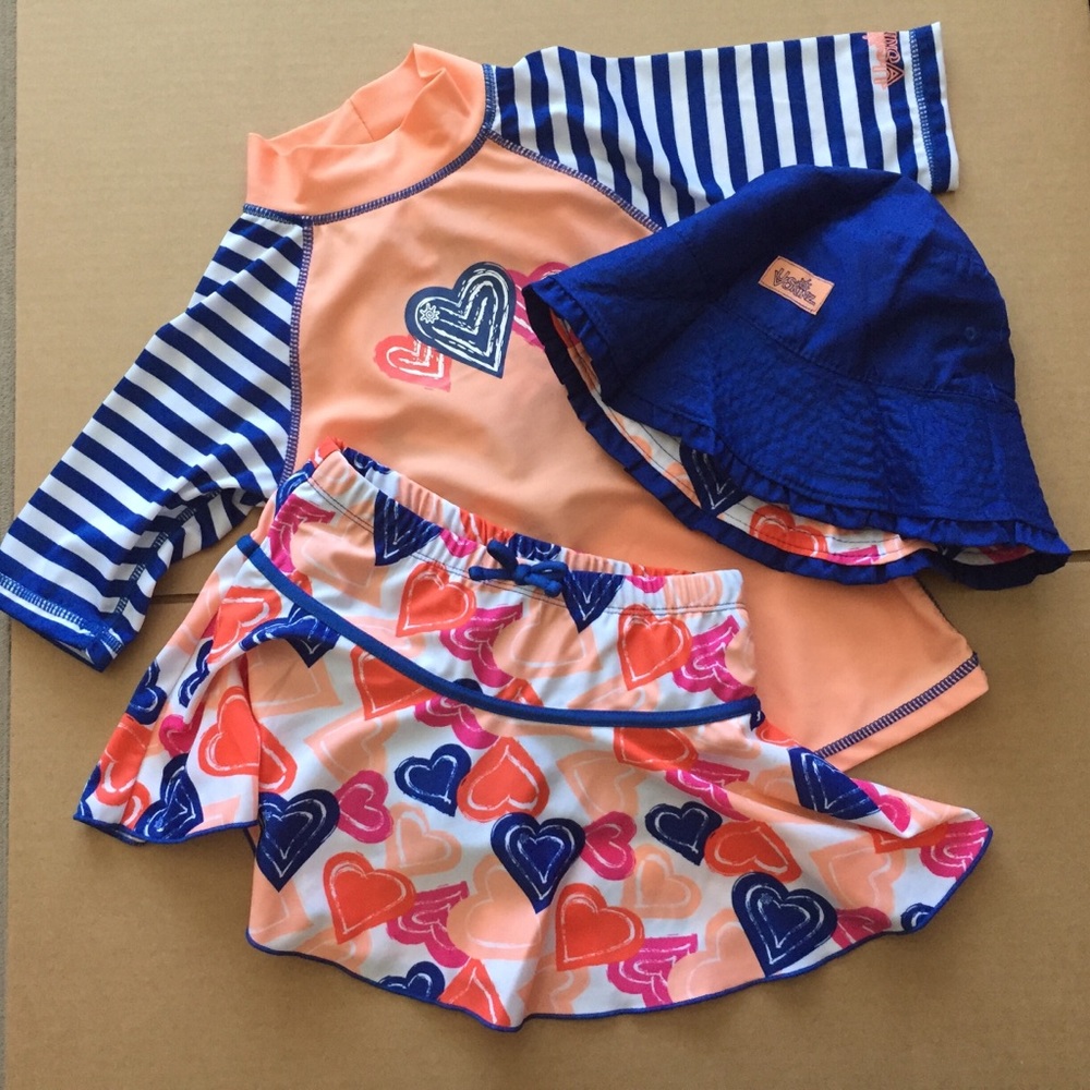 UV SKINZ UPF 50+ Girls 3-Piece Swim Set